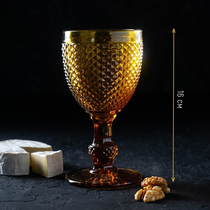 Набор бокалов для вина стеклянный Magistro «Вилеро», 280 мл, 8×16 см, 6 шт, цвет жёлтый Набор бокалов для вина стеклянный Magistro «Вилеро», 280 мл, 8×16 см, 6 шт, цвет жёлтый