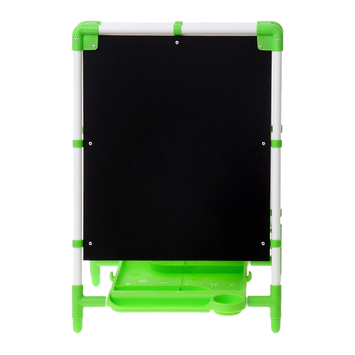 Мольберт детский двусторонний «Доска знаний», регулируется по высоте, + учебные принадлежности, цвет салатовый