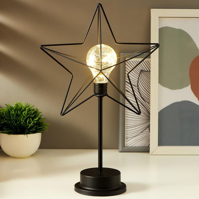 Ночник 16128/1 LED от батареек 3хАА черный 11х22х36,5 см RISALUX Ночник 16128/1 LED от батареек 3хАА черный 11х22х36,5 см RISALUX