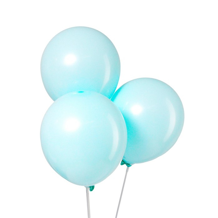 Шар латексный 12" &laquo;Макарун&raquo;, набор 100 шт., цвет голубой