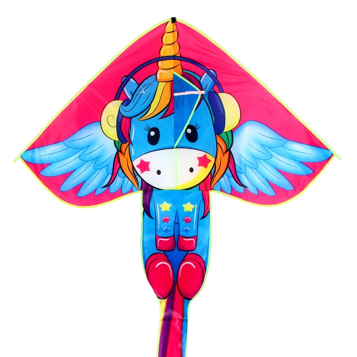 Воздушный змей «Единорожек», цвета МИКС Воздушный змей «Единорожек», цвета МИКС