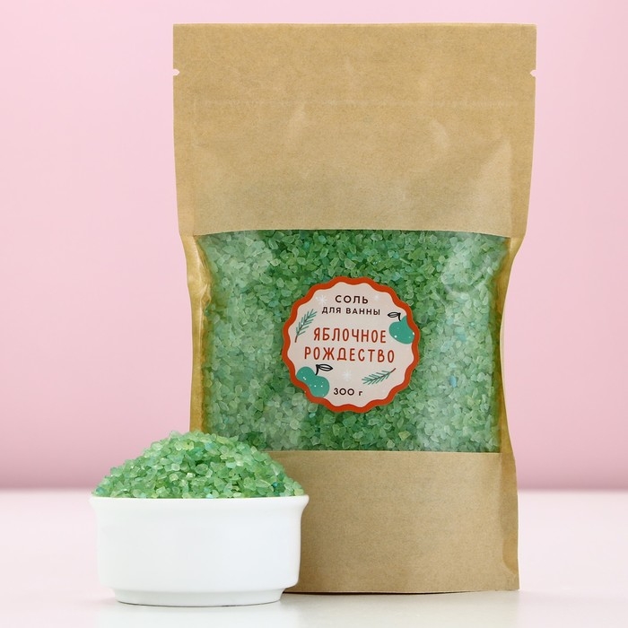 Соль для ванны, 300 г, аромат яблока, Новый Год Соль для ванны, 300 г, аромат яблока, Новый Год