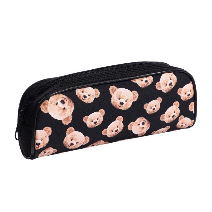 Пенал мягкий, 1 отделение, 80 х 210 х 40 мм, объёмный, Calligrata ПМО 21-20, Пенал мягкий, 1 отделение, 80 х 210 х 40 мм, объёмный, Calligrata ПМО 21-20,"Мишки"