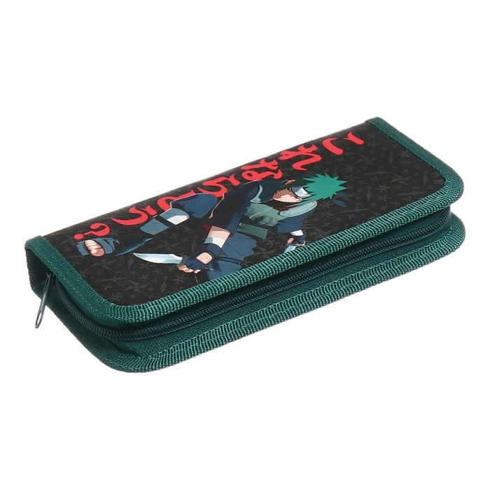 Пенал 1 секция, 90 х 195 х 25 мм, Calligrata  Пенал 1 секция, 90 х 195 х 25 мм, Calligrata "Аниме боец", ламинированный картон