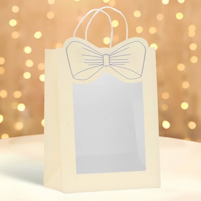 Пакет подарочный новогодний с оком Пакет подарочный новогодний с оком "Бант", 26 х 35 х 15 см.