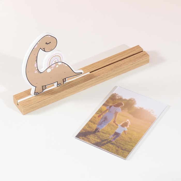 Фоторамка дерево, акрил 10х15 см Фоторамка дерево, акрил 10х15 см "Динозаврик" 4х27,3х14 см