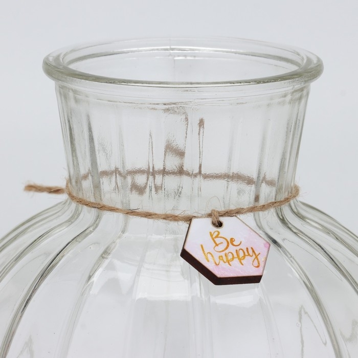 Ваза для цветов «Be happy», 19,5 х 15 см. Ваза для цветов «Be happy», 19,5 х 15 см.
