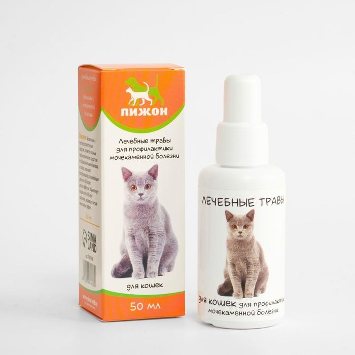 Лечебные травы  Лечебные травы "Пижон"  для кошек с мочекаменной болезнью, 50 мл
