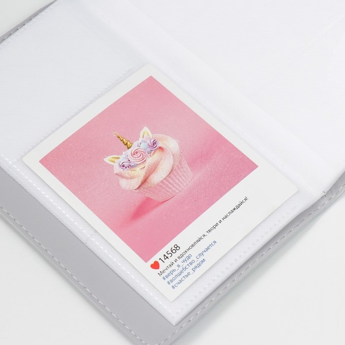 Фотоальбом для фото мини камер 96 фото 8,9х6 см Фотоальбом для фото мини камер 96 фото 8,9х6 см "Фотик" белый 1,5х11,5х19 см