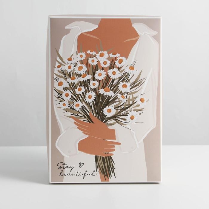 Коробка подарочная складная, упаковка, «Ромашки», 30 х 20 х 9 см Коробка подарочная складная, упаковка, «Ромашки», 30 х 20 х 9 см