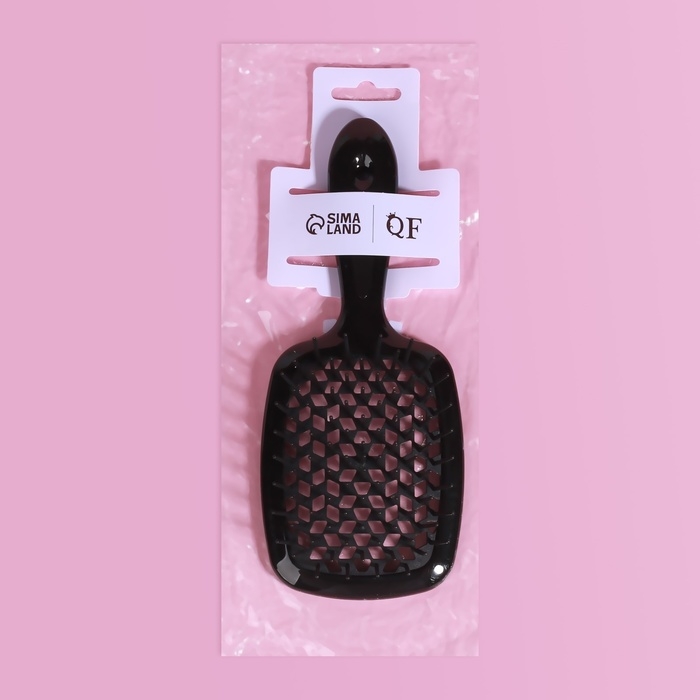 Расчёска массажная, широкая, вентилируемая, 8,5 × 20,5 см, цвет чёрный Расчёска массажная, широкая, вентилируемая, 8,5 × 20,5 см, цвет чёрный