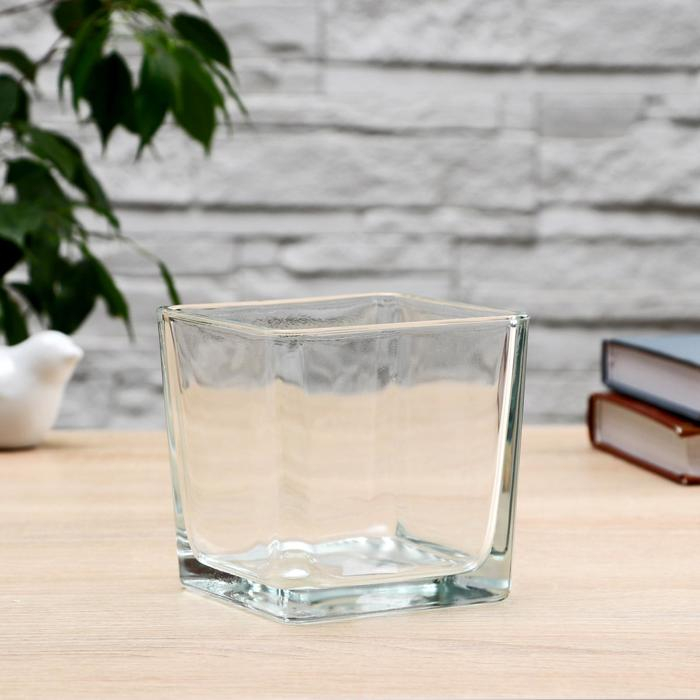 Ваза Ваза "Кубик" Бернарди-3 10х10 см, 0,5л прозрачная