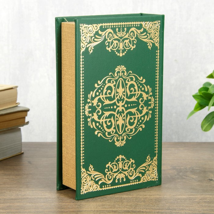 Сейф дерево книга кожа тиснение  Сейф дерево книга кожа тиснение "На удачу в делах и бизнесе" 21х13х5см
