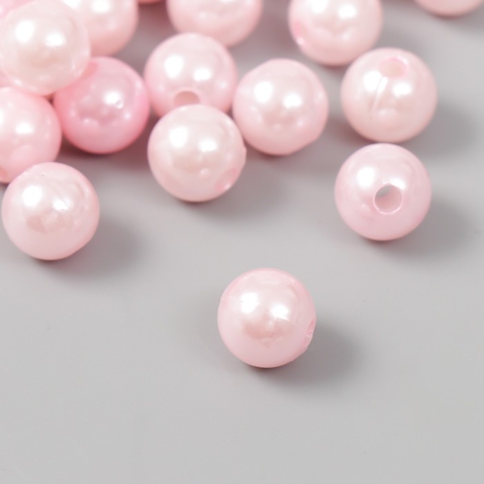 Бусины для творчества пластик Бусины для творчества пластик "Нежно-розовый" набор 20 гр d=1,1 см
