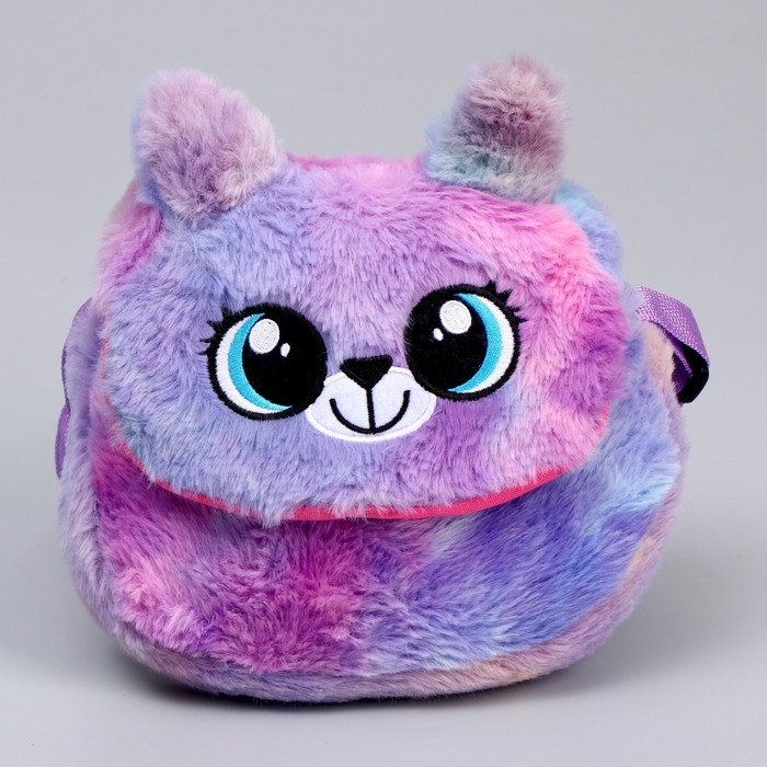 Сумка детская меховая «Радужный котик», 15х13х3 см Сумка детская меховая «Радужный котик», 15х13х3 см