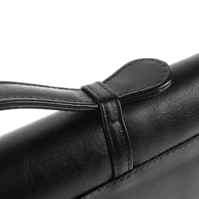 Папка деловая, искусственная кожа, для бумаг, 370 х 275 х 50 мм, с металлическим прижимом, с ручкой, 6Д52 «Люкс», чёрная Папка деловая, искусственная кожа, для бумаг, 370 х 275 х 50 мм, с металлическим прижимом, с ручкой, 6Д52 «Люкс», чёрная