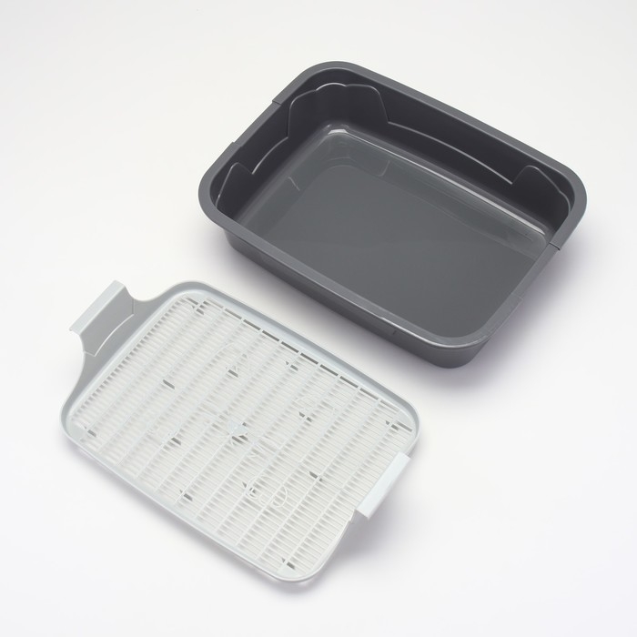 Туалет с сеткой, 45х34х15 см, серый Туалет с сеткой, 45х34х15 см, серый