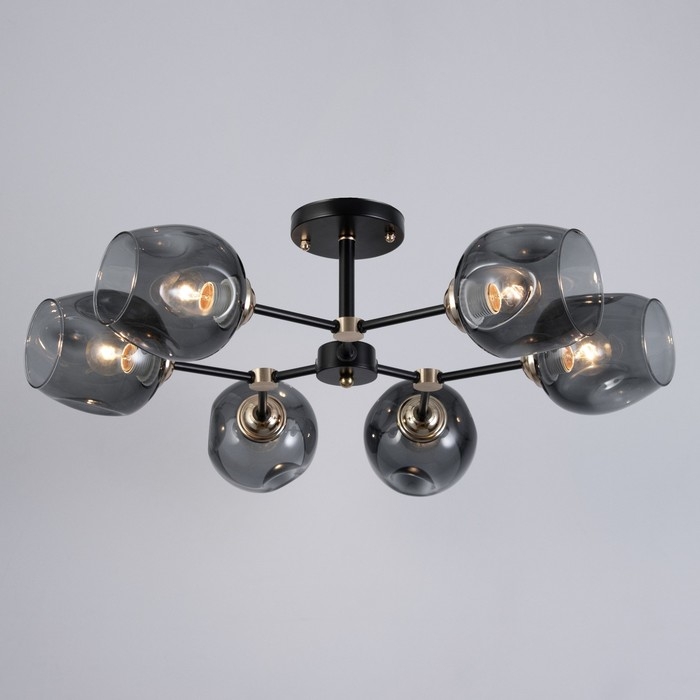 Люстра Люстра "Молекула" 6хЕ27 40Вт черно-золотой 75х75х36 см