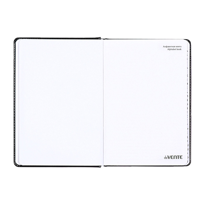 Телефонная книга А5, 64 листа deVENTE. Bravo, твердая обложка из искусственной кожи с поролоном, блок 70 г/м2, чёрный Телефонная книга А5, 64 листа deVENTE. Bravo, твердая обложка из искусственной кожи с поролоном, блок 70 г/м2, чёрный