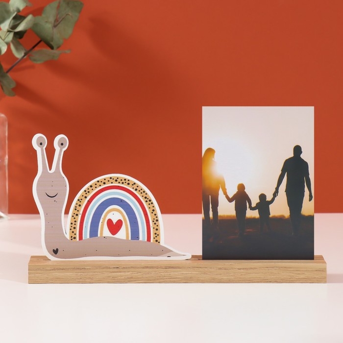 Фоторамка дерево, акрил 10х15 см  Фоторамка дерево, акрил 10х15 см "Улитка" 4х27,3х14 см