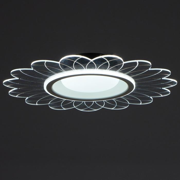 Люстра с ПДУ 1200/1 LED 52Вт 3000-6000К диммер белый-прозрачный 50х50х8 см BayerLux