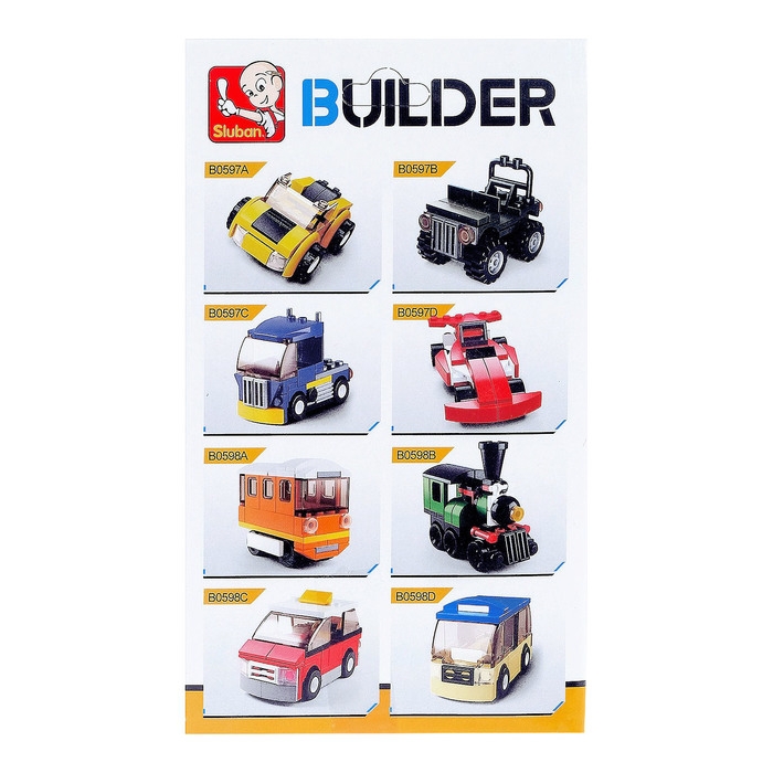 Конструктор &laquo;Городской транспорт&raquo;, 59 деталей, 4 вида, МИКС