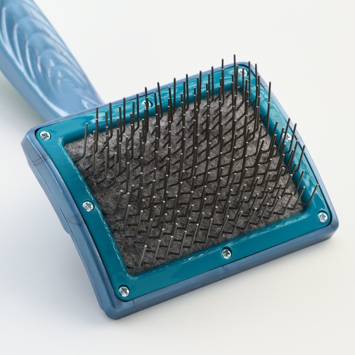 Щётка - пуходёрка для «Кавказца», основание 84 х 58 мм, синяя Щётка - пуходёрка для «Кавказца», основание 84 х 58 мм, синяя