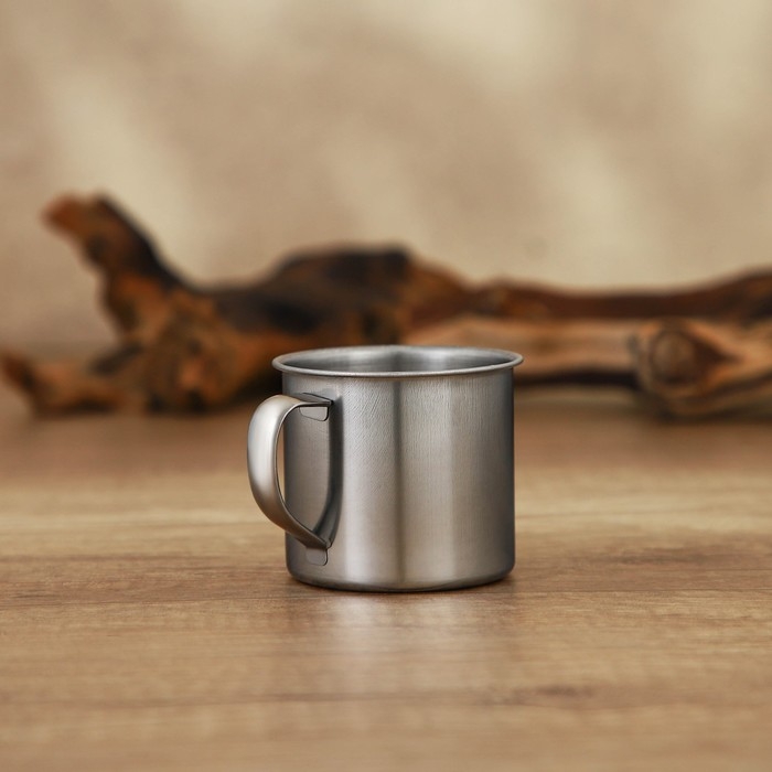 Кружка из нержавеющей стали «Мэйли», 170 мл, d=7 см, цвет хромированный Кружка из нержавеющей стали «Мэйли», 170 мл, d=7 см, цвет хромированный