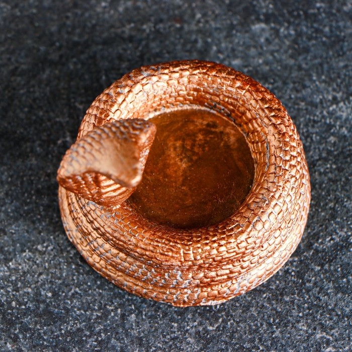 Новый год. Символ 2025. Подсвечник новогодний Новый год. Символ 2025. Подсвечник новогодний "Змея кобра" бронза, 8х6см