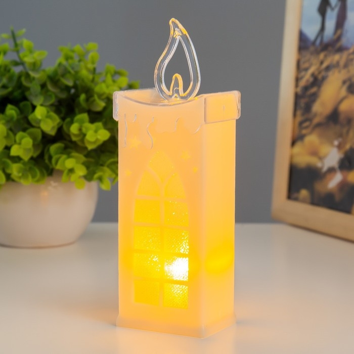 Ночник Ночник "Снежный домик" LED от батареек 3хLR1130 белый 5х4х16 см RISALUX