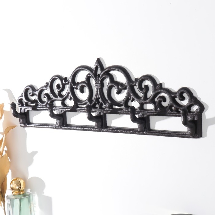 Крючки декоративные металл Крючки декоративные металл "Узоры" 12,5х39,5х3,5 см