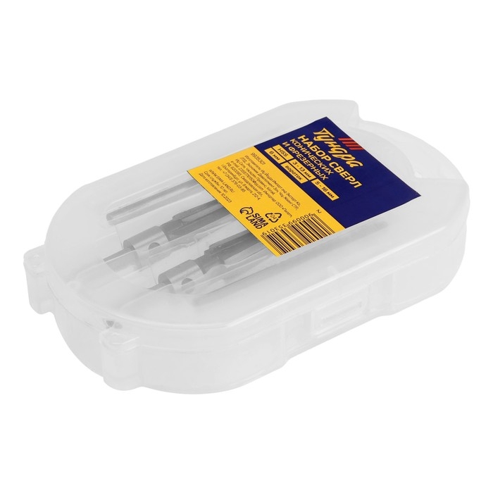 Набор сверл конических и фрезерных ТУНДРА, HSS, 3 - 13 мм, 5 - 16 мм, 6 мм, вороток Набор сверл конических и фрезерных ТУНДРА, HSS, 3 - 13 мм, 5 - 16 мм, 6 мм, вороток