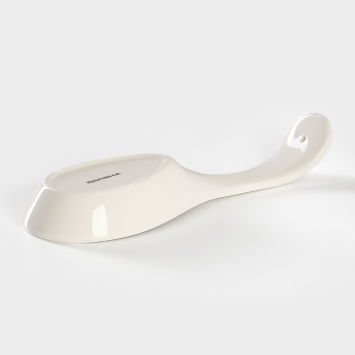 Подставка фарфоровая под ложку Доляна «Млечный путь», 21,5×7,5 см, цвет бирюзовый Подставка фарфоровая под ложку Доляна «Млечный путь», 21,5×7,5 см, цвет бирюзовый