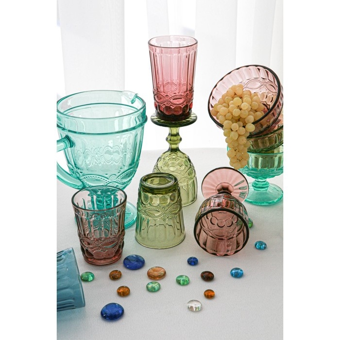 Стакан стеклянный Magistro «Ла-Манш», 220 мл, цвет зелёный Стакан стеклянный Magistro «Ла-Манш», 220 мл, цвет зелёный