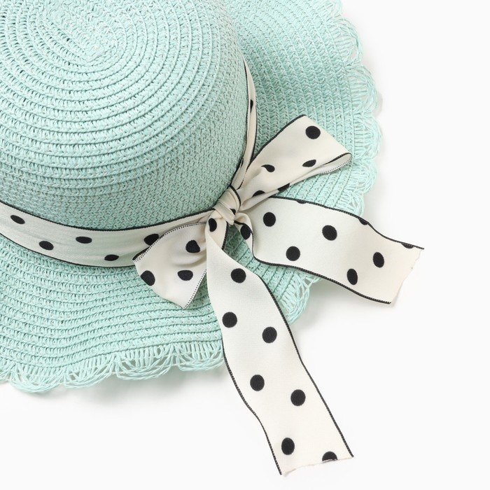 Шляпа для девочки Шляпа для девочки "Леди" MINAKU, р-р 52, цв.голубой