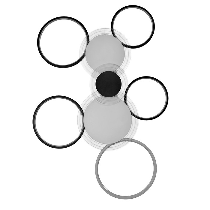 Люстра с ПДУ "Мноро" 8хLED 250Вт 3000-6000К черно-белый 114х76 см BayerLux