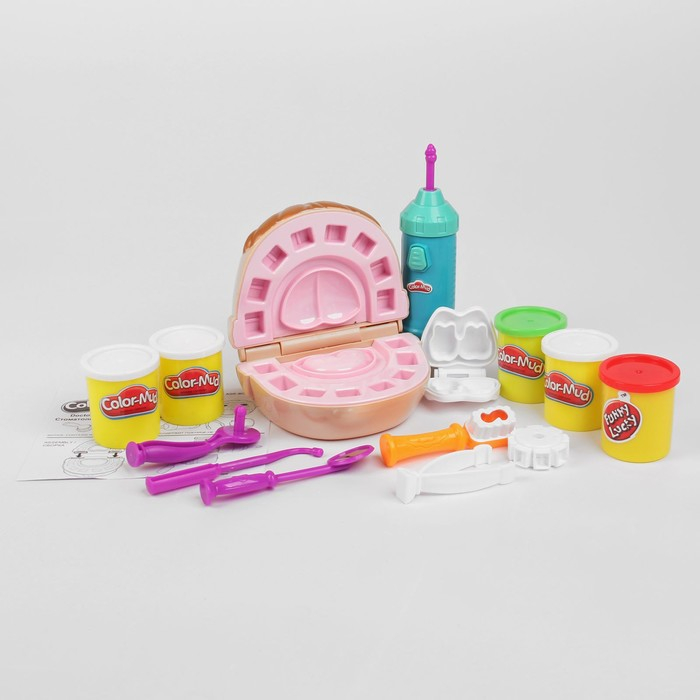 Набор теста для лепки  Набор теста для лепки "Стоматолог", 5 баночек по 60 г