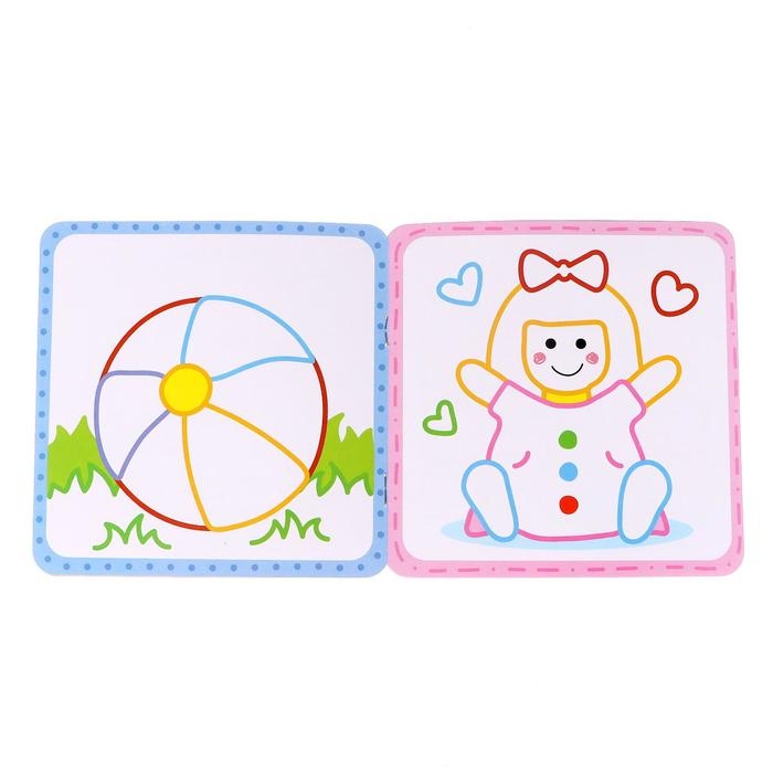 Многоразовая раскраска «Игрушки», с маркерами, 12 стр.