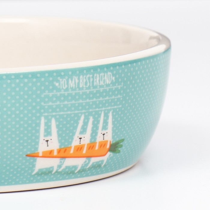 Миска керамическая Миска керамическая "Для кроликов" 300мл, 12 х 3,5 см