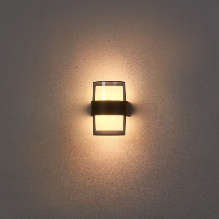 Светильник фасадный «Гранд двойной», FSD-081, 10 Вт, 3000К, IP65, 220 В, металл, черный