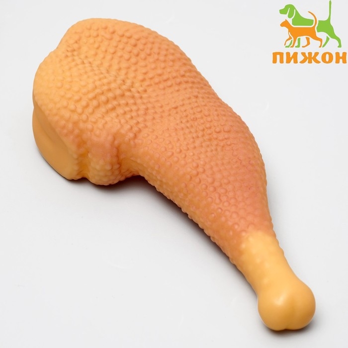 Игрушка пищащая  Игрушка пищащая "Куриный окорок" для собак, 15,5 см,