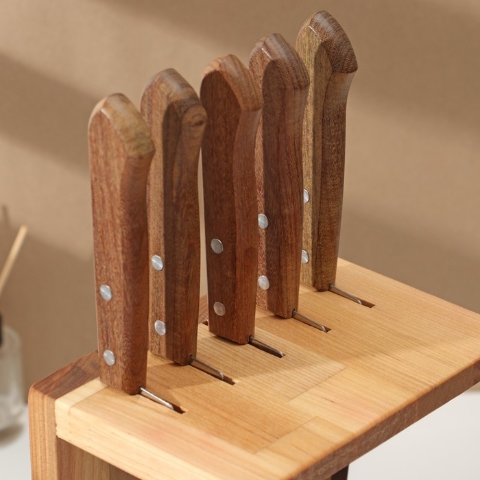 Подставка для ножей Adelica , береза, 18×13×30 см