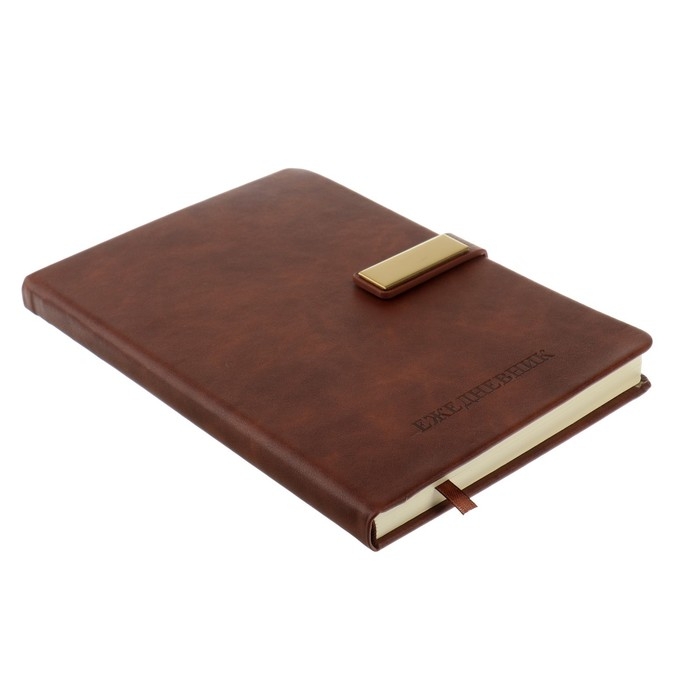 Ежедневник недатированный А5, 116 листов в клетку, с хлястиком, обложка кожзам, МИКС Ежедневник недатированный А5, 116 листов в клетку, с хлястиком, обложка кожзам, МИКС