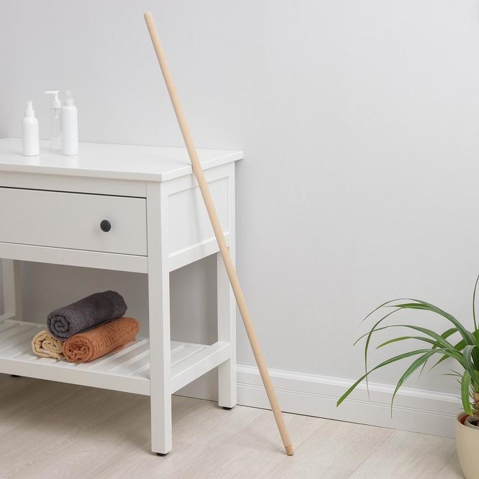 Черенок берёзовый высшего сорта, с еврорезьбой, d=2,2 см, 120 см Черенок берёзовый высшего сорта, с еврорезьбой, d=2,2 см, 120 см