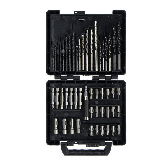 Набор универсальный ТУНДРА, сверла по дереву, бетону и металлу, биты, 50 шт. Набор универсальный ТУНДРА, сверла по дереву, бетону и металлу, биты, 50 шт.