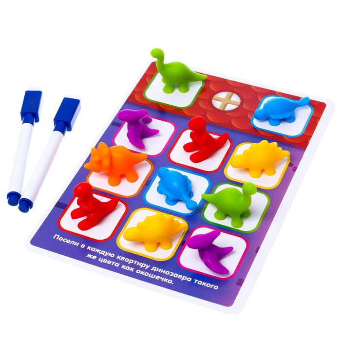 Развивающий набор «Умные динозавры», 20 карточек, 3+ Развивающий набор «Умные динозавры», 20 карточек, 3+
