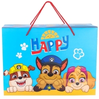 Пакет-коробка, 40 х 30 х 15 см "Happy", упаковка, Щенячий патруль