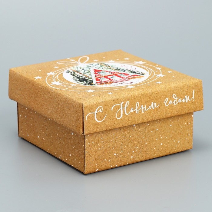 Коробка подарочная новогодняя складная «Уютный Новый Год», 12 х 12 х 6.5 см, Новый год Коробка подарочная новогодняя складная «Уютный Новый Год», 12 х 12 х 6.5 см, Новый год