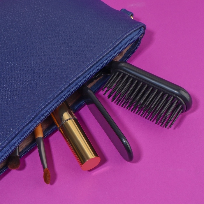 Расчёска массажная, складная, с зеркалом, 3 × 10 см, цвет чёрный Расчёска массажная, складная, с зеркалом, 3 × 10 см, цвет чёрный