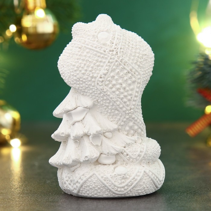 Новый год. Символ 2025. Фигура для раскраски  Новый год. Символ 2025. Фигура для раскраски "Змея с елочкой", 8х6см